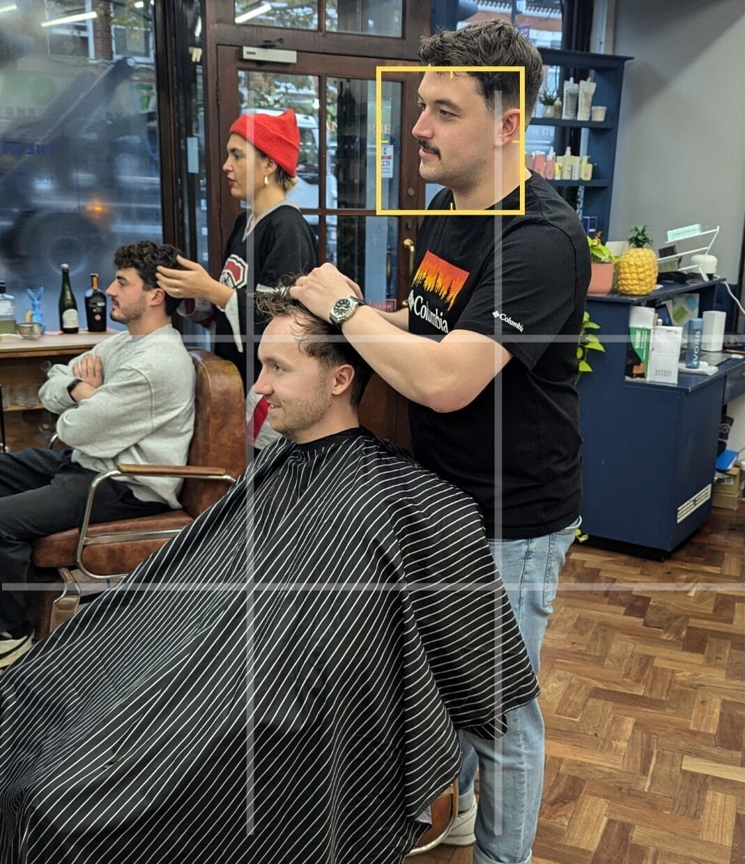 jake cutting hair